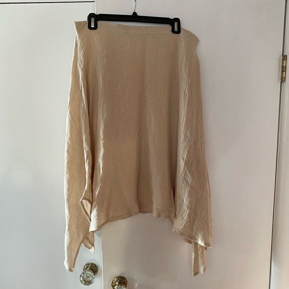 SOFT SURROUNDINGS Asymmetrical Beige Skirt Women’s Size Medium - Picture 1 of 6